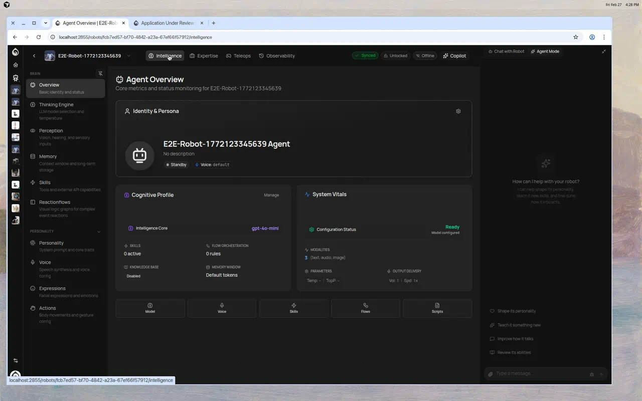 智能体配置页面：模型、个性、技能与知识